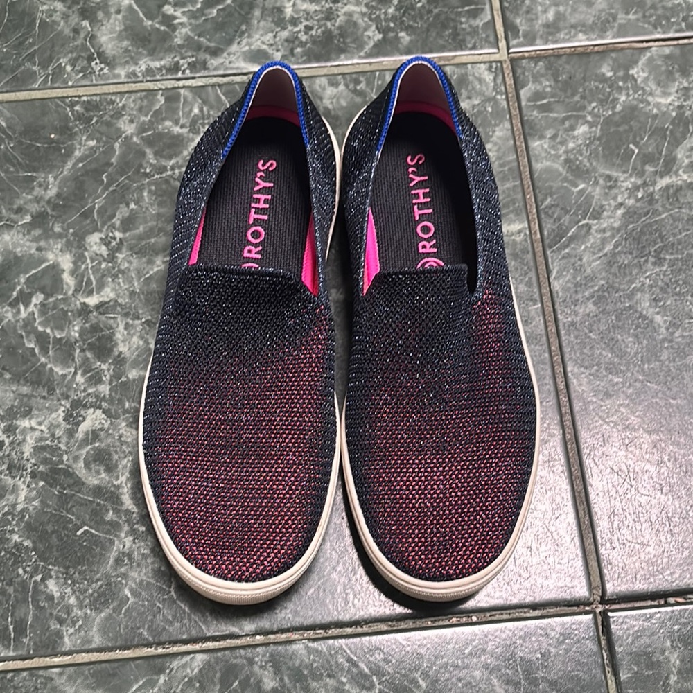 Rothy's Women's Slip-On Shoes - Navy and Pink